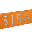 pumpkin address plaque with silver numbers